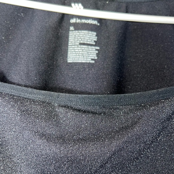 NWT All In Motion Women's Seamless‎ Long Sleeve Blue Glitter Top Size XL - Picture 3 of 7